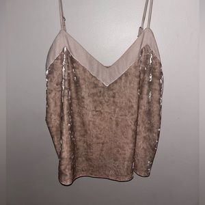 BLUSH PINK 💕 FELT SATIN CAMI BLOUSE